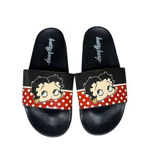 Betty Boop Women’s 7 Polka Dot Slide Sandals